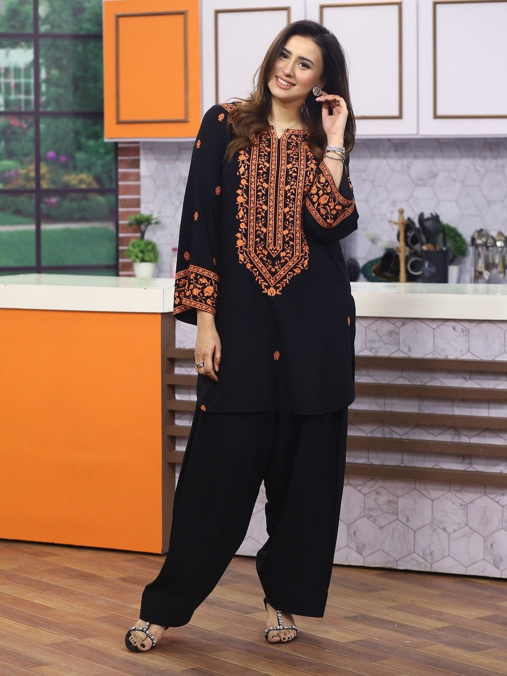 Sofia Brand Embroidered Stitched 2-Piece Suit